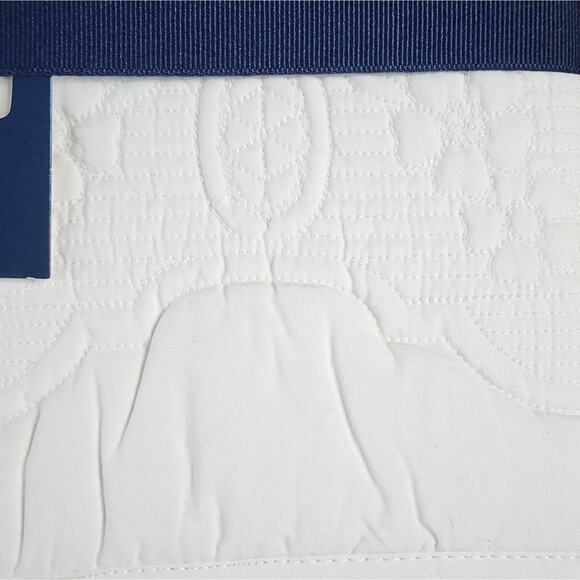 Ralph Lauren White Quilted Elisabetta Euro Pillow Sham NWT - Picture 4 of 5